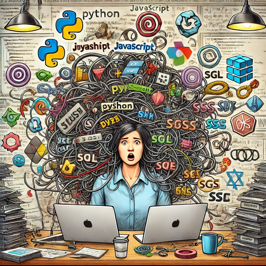 Fig 7. Too many languages, frameworks and models to keep track off
